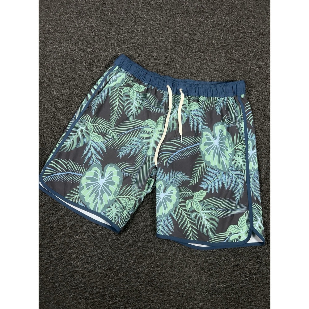Fair Harbor Shorts Mens XL Blue Floral The Anchor Swim Trunks Beach Surf